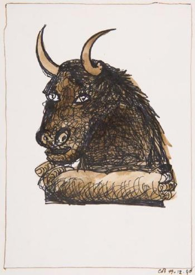 Minotaur study VII by Charles Blackman