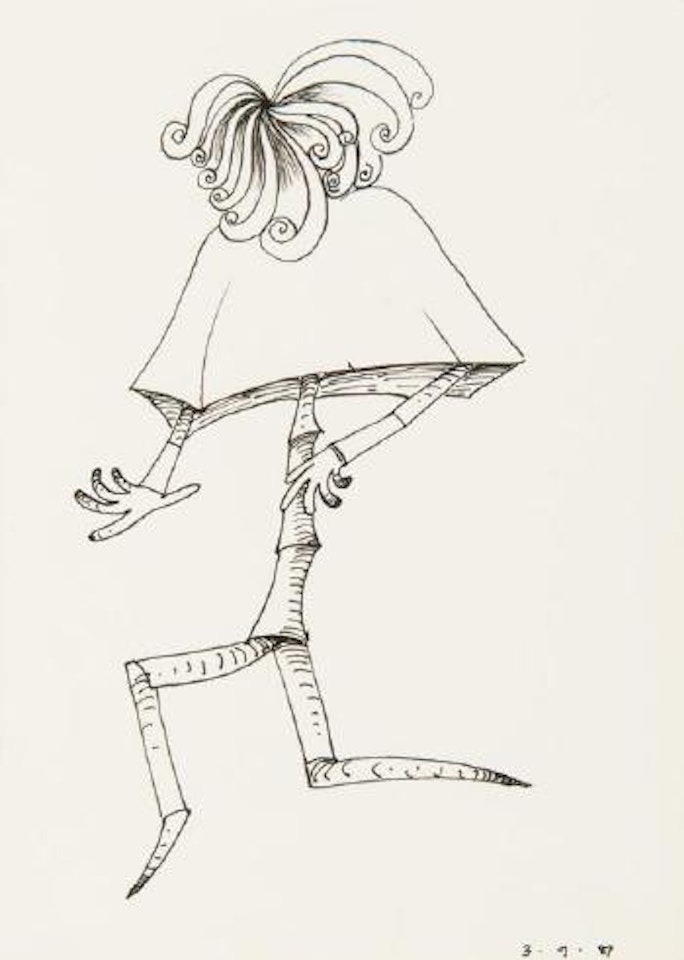 Bamboo figure by Charles Blackman