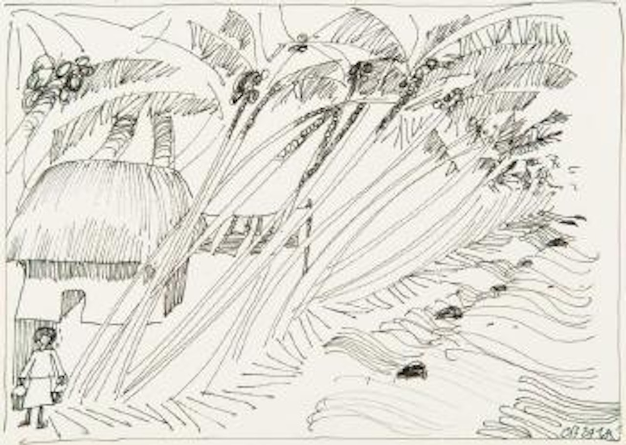 Beachside hut by Charles Blackman