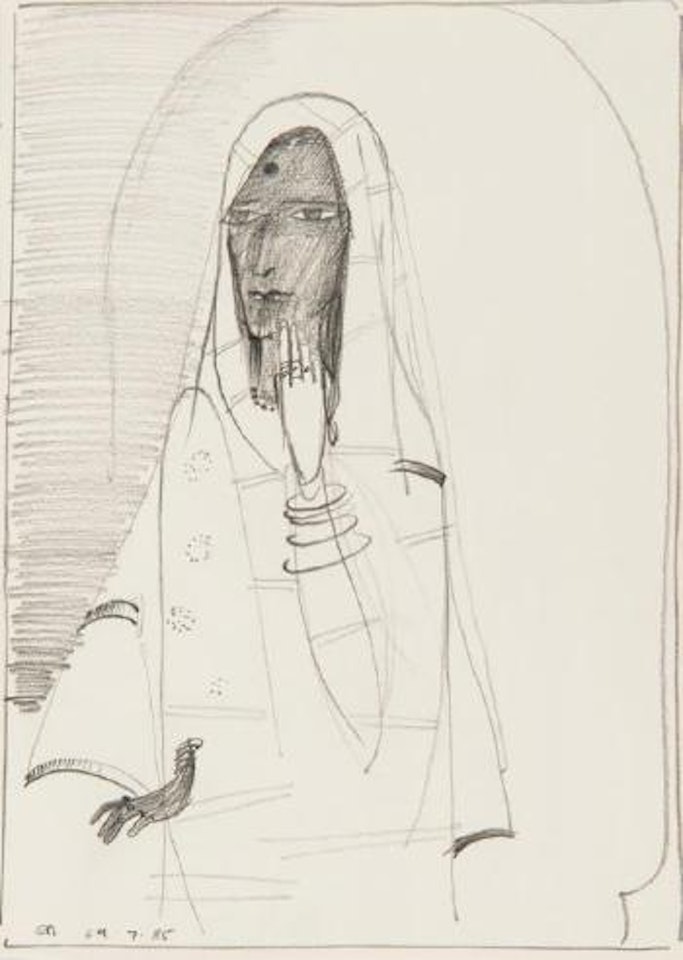 Veiled figure by Charles Blackman