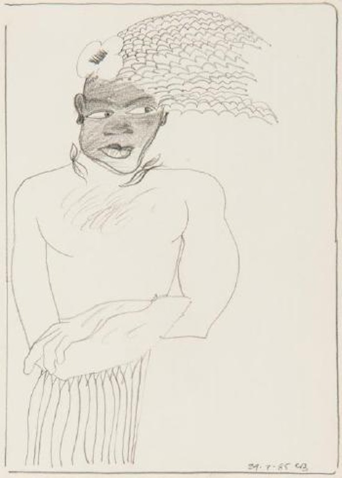 Fijian in Native dress by Charles Blackman