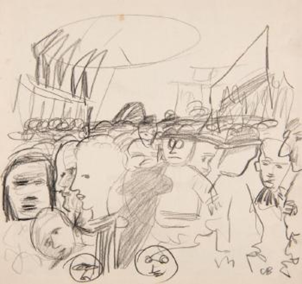 The crowd by Charles Blackman