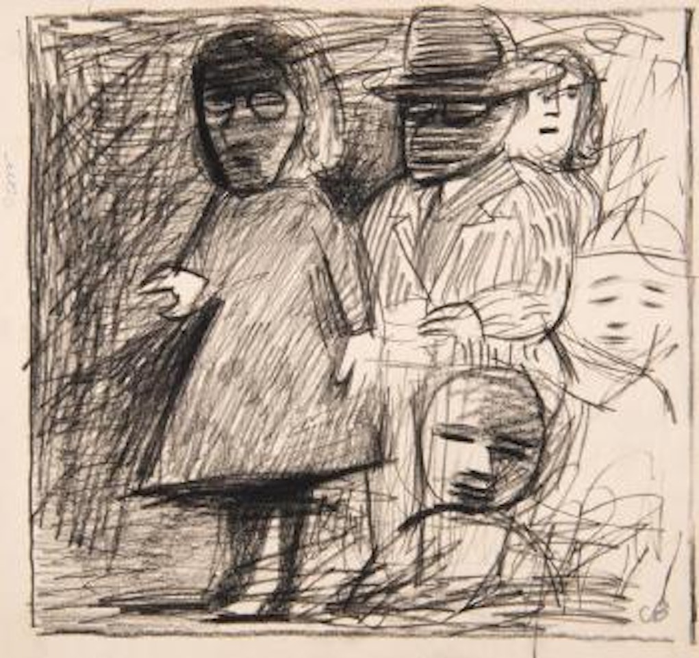 Dark figures by Charles Blackman
