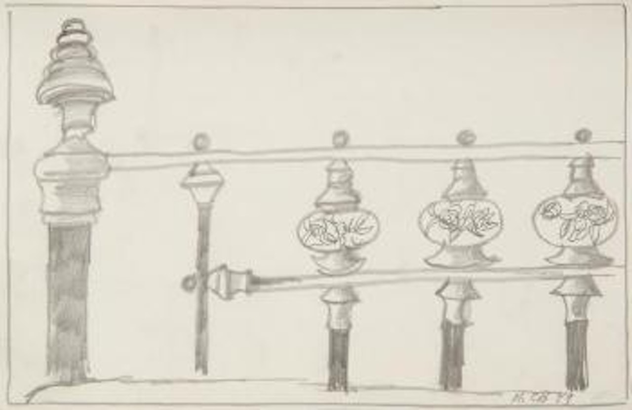 Bed posts by Charles Blackman