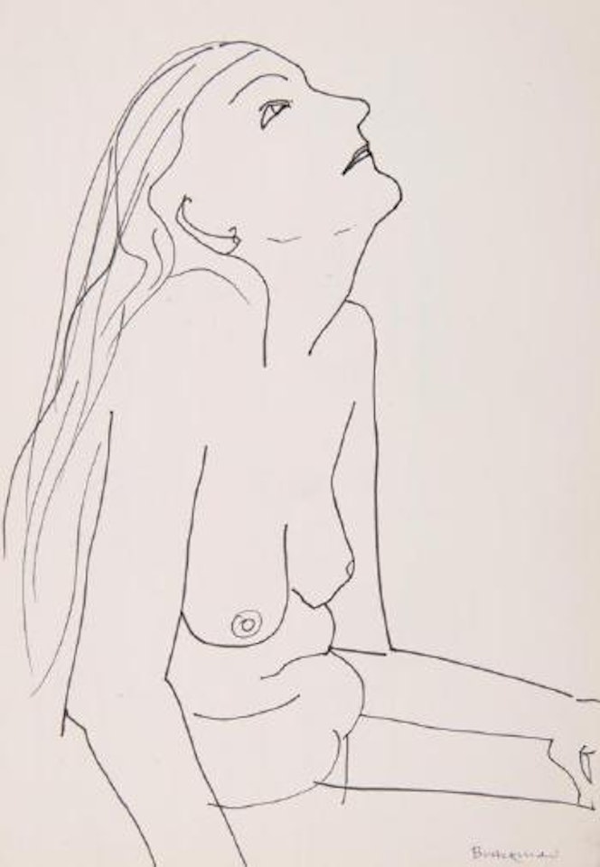 Seated nude by Charles Blackman