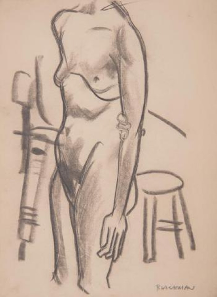 Nude and interior by Charles Blackman