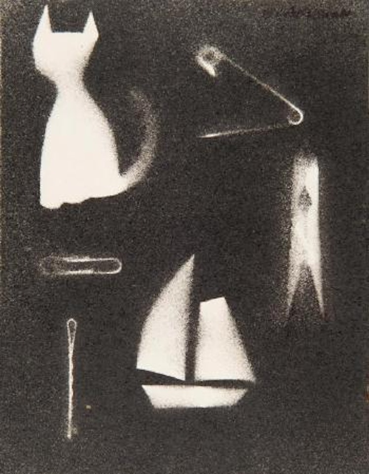 Cat and objects by Charles Blackman