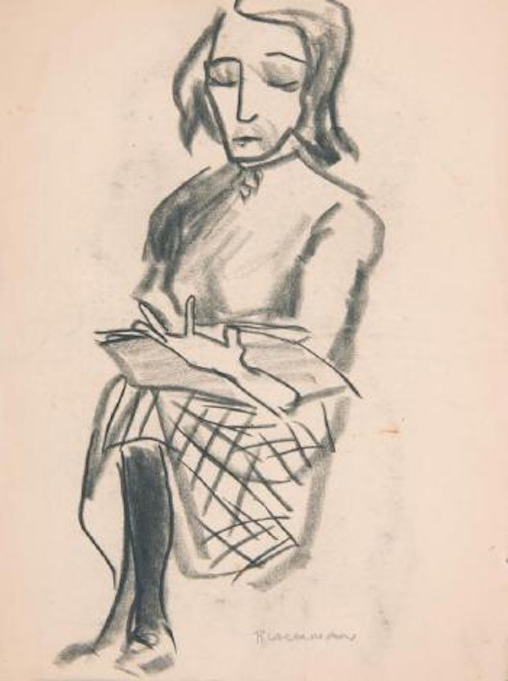 Girl reading by Charles Blackman