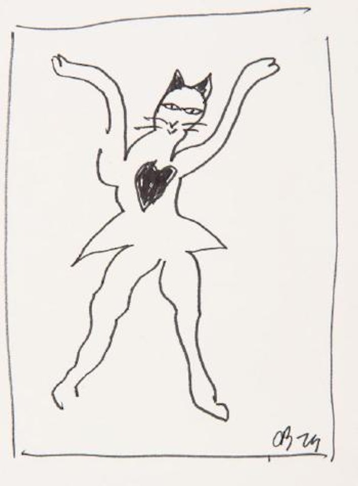 Love cat by Charles Blackman