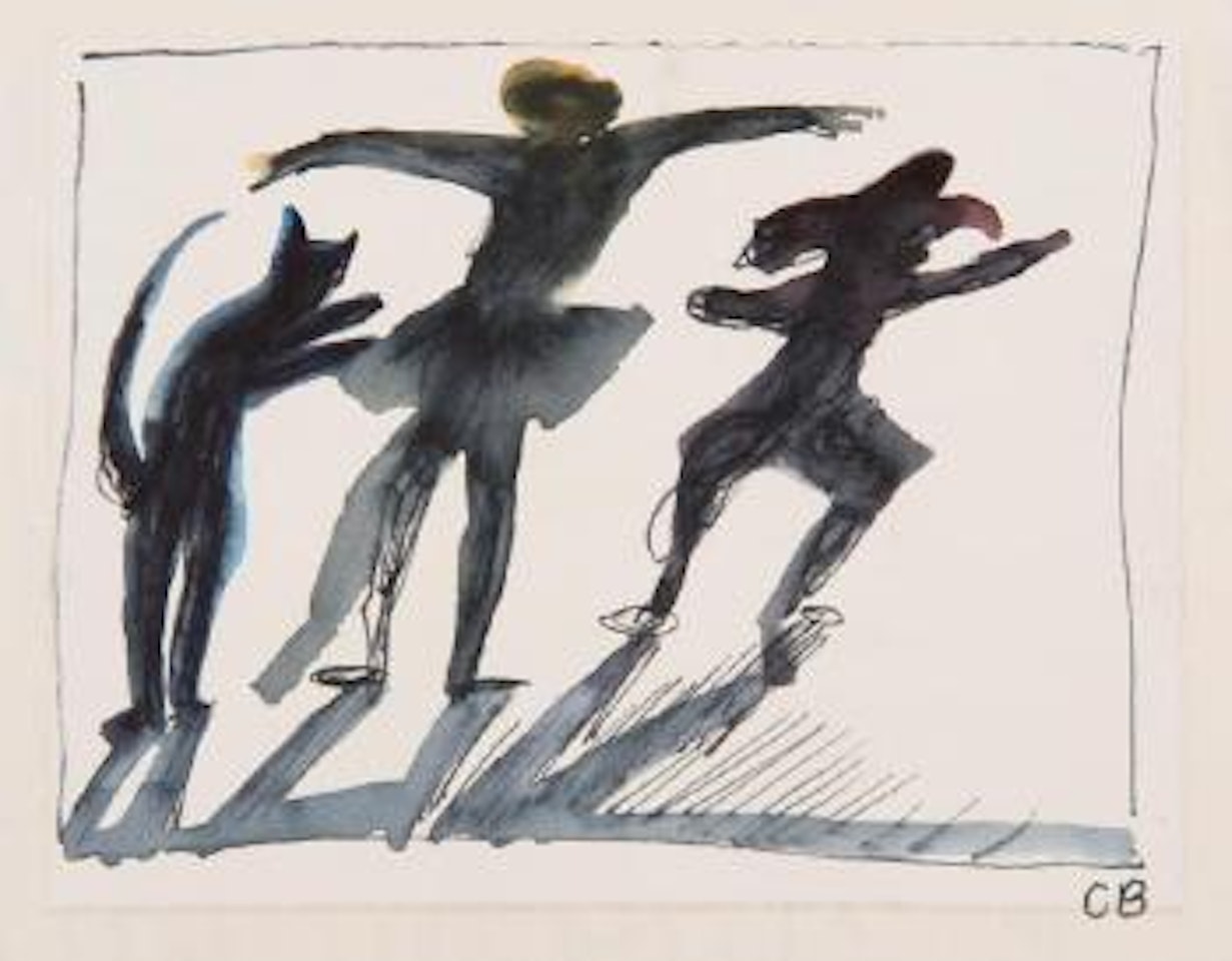 Dancing silhouettes by Charles Blackman