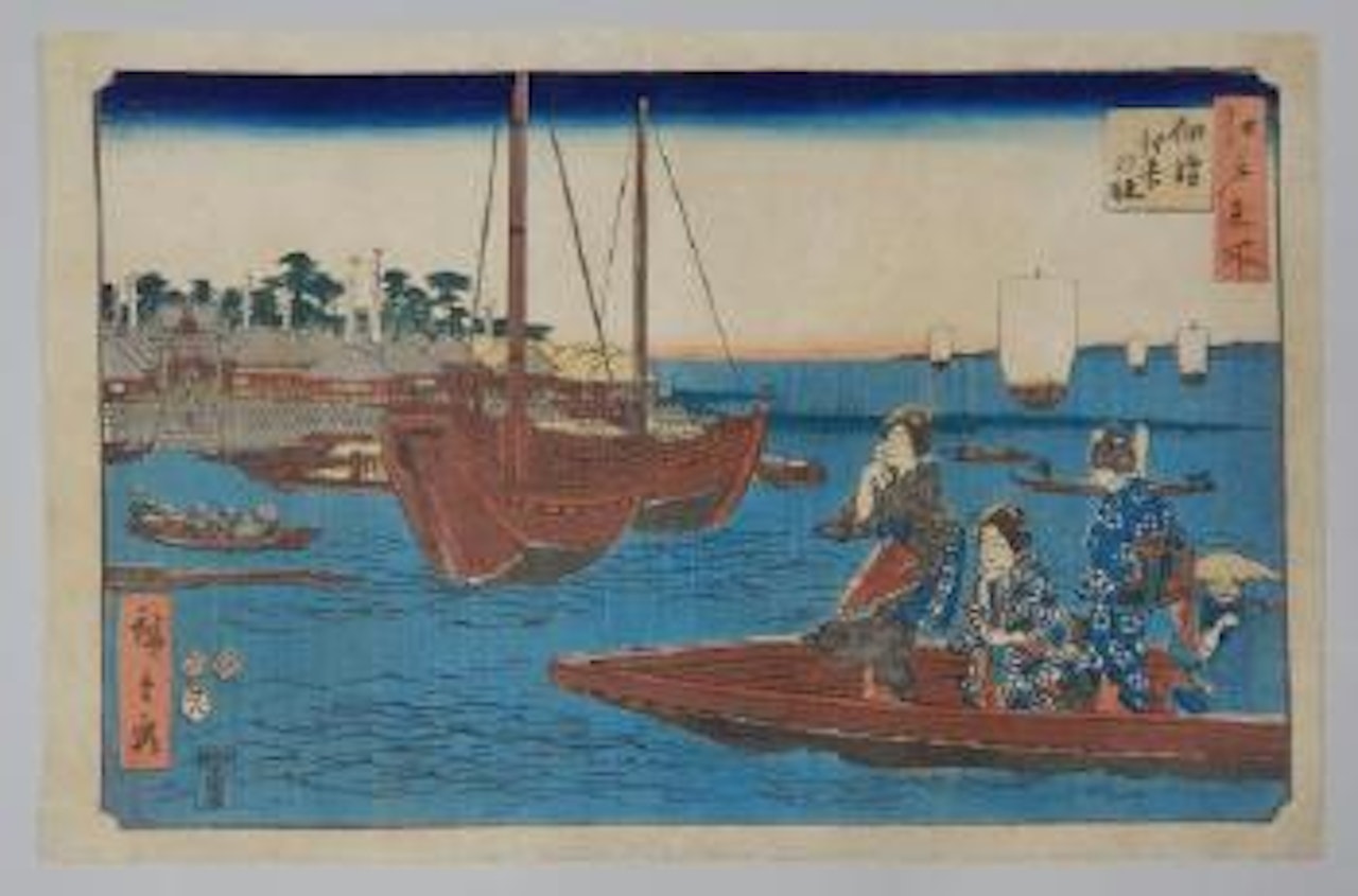 Lieu Saint de Sumiyoshi sur l’ile de Tsukuda by Utagawa Hiroshige