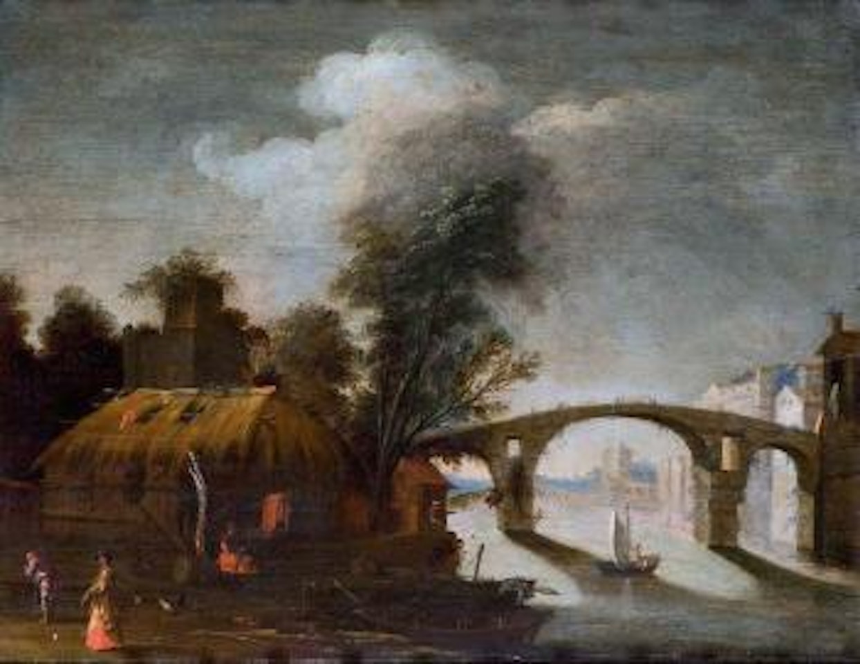 Paesaggio fluviale by Flemish School