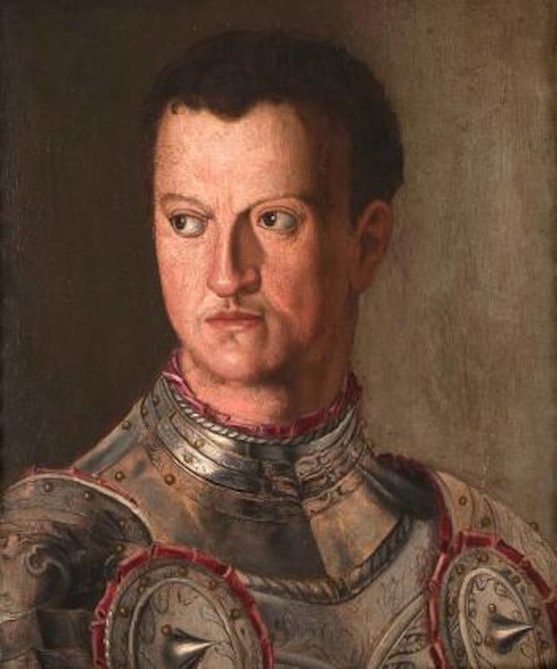 Brustbildnis des Cosimo I by Bronzino by Francesco Salviati