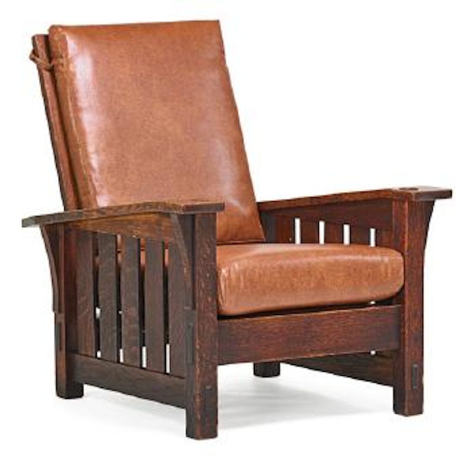 Drop-Arm Morris Chair (no. 369) by Gustav Stickley