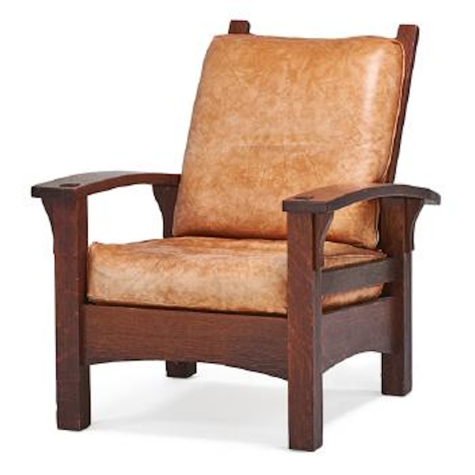 Bow Arm Morris chair by Gustav Stickley