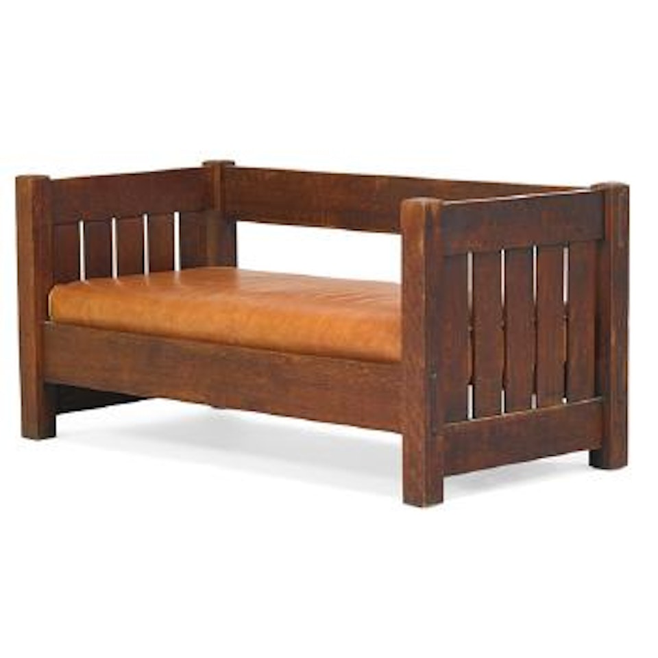 Even Arm settle by Gustav Stickley