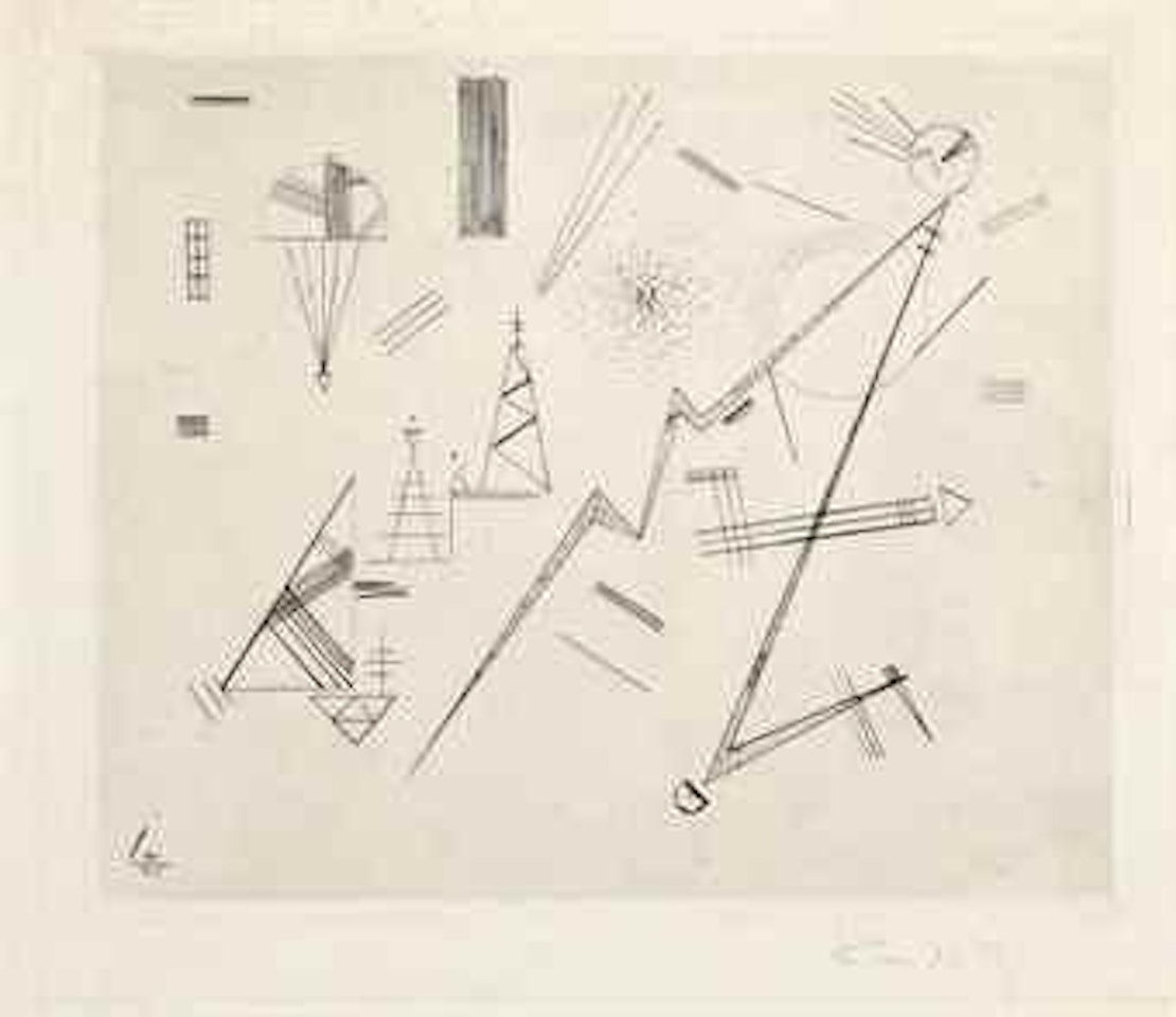 Radierung für den Kreis der Freunde des Bauhauses by Wassily Kandinsky