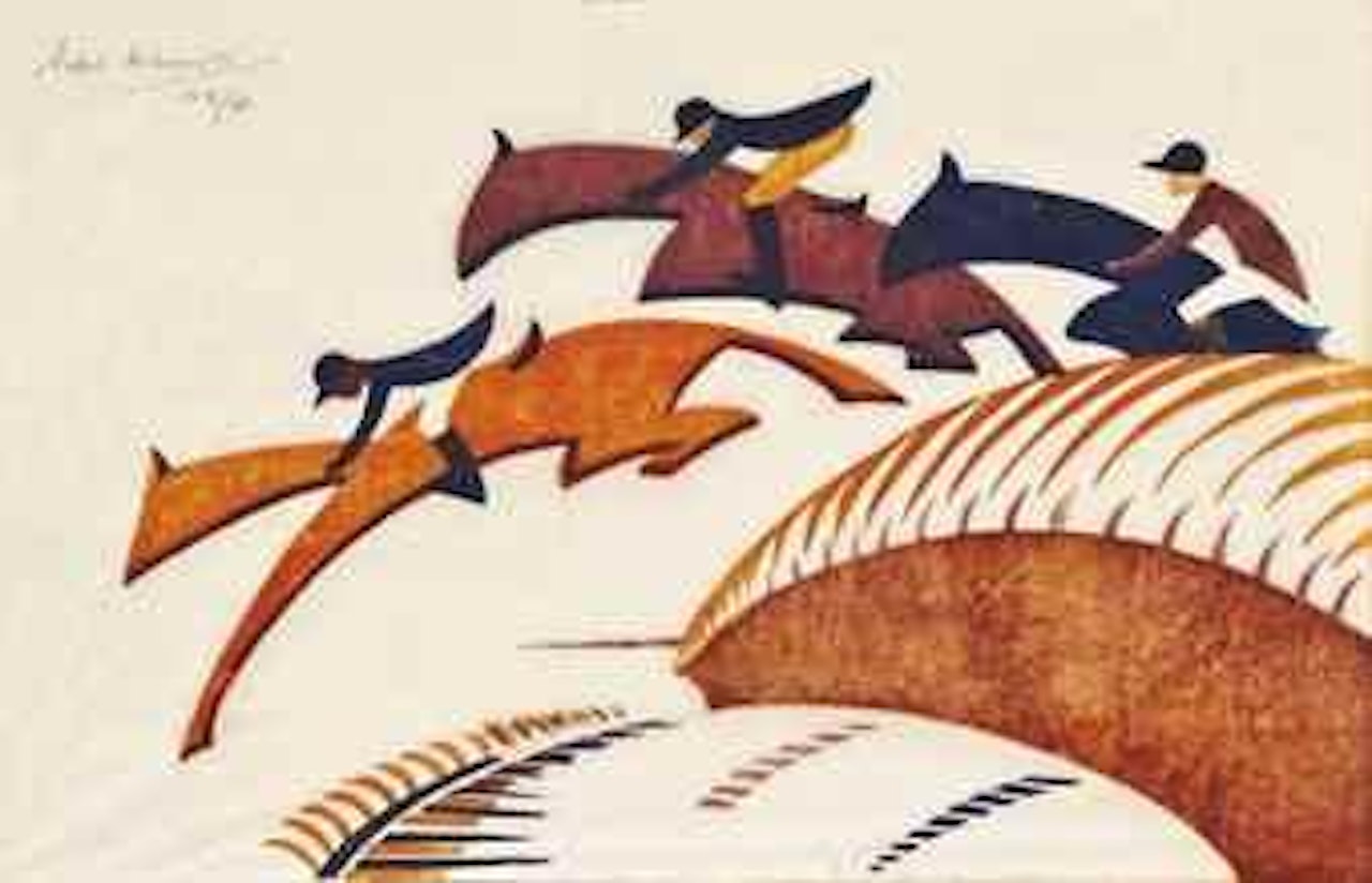 Steeplechasing by Sybil Andrews