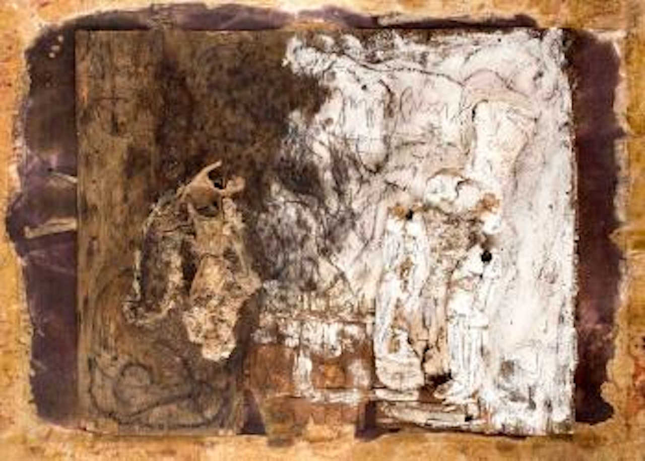 Puppenteile auf Holz by Joseph Beuys by Herbert Zangs