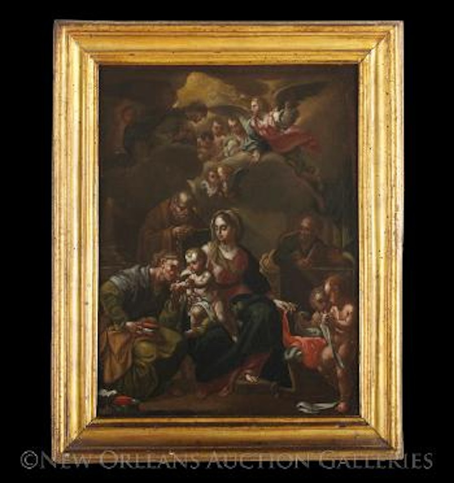 Sacre Famiglia con Santi by Francesco Trevisani