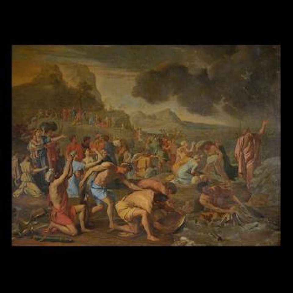 Crossing the red sea by Charles Lebrun by Nicolas Poussin