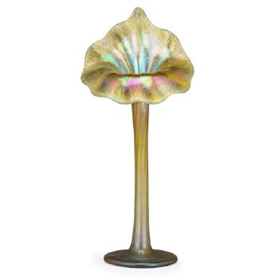 Gold Favrile jack-in-the-pulpit vase by Tiffany Studios
