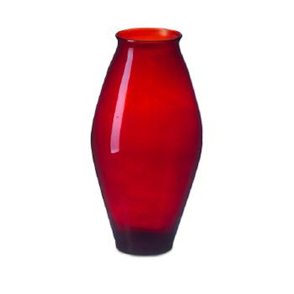 Fine red vase by Tiffany Studios