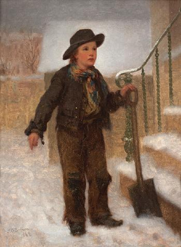 Get'n ready to shovel by John George Brown