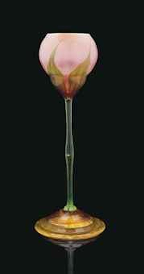 A Floriform vase by Tiffany Studios