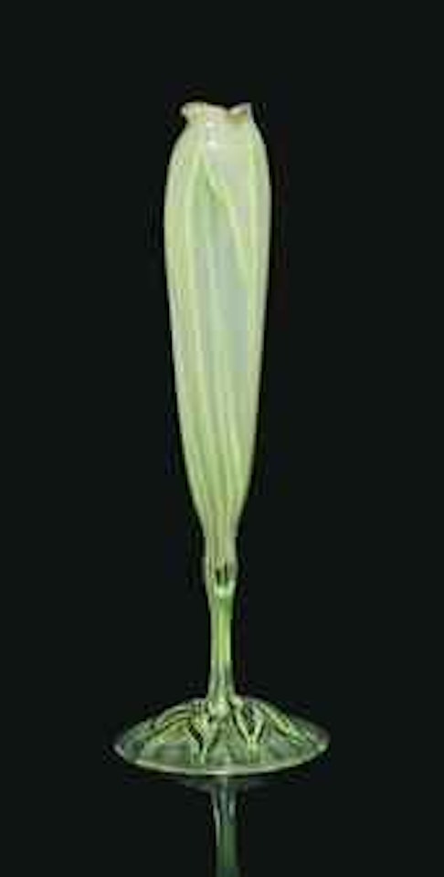 A Floriform vase by Tiffany Studios