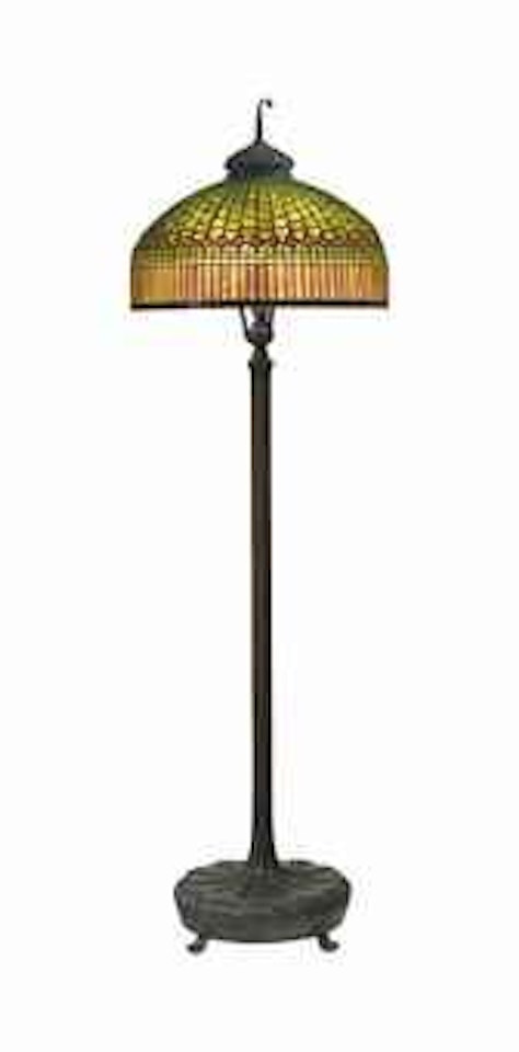 A 'Curtain Border' Floor Lamp by Tiffany Studios