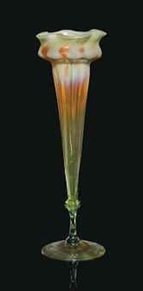 A Floriform vase by Tiffany Studios
