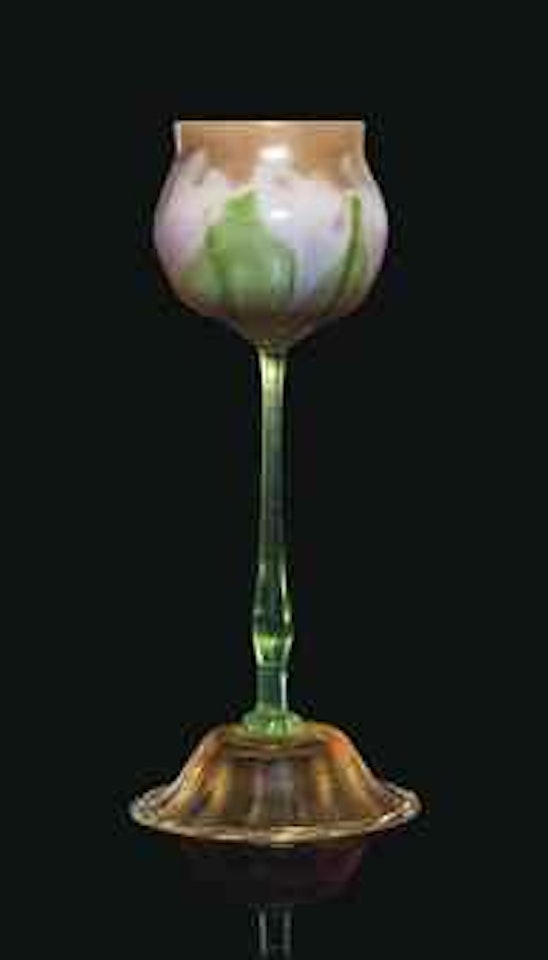 A Floriform vase by Tiffany Studios