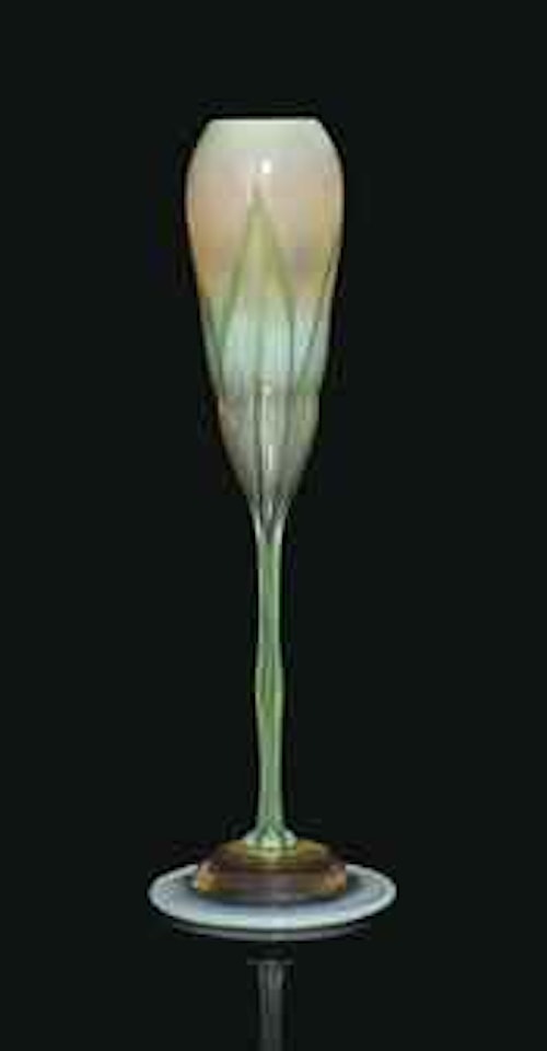 A Floriform vase by Tiffany Studios