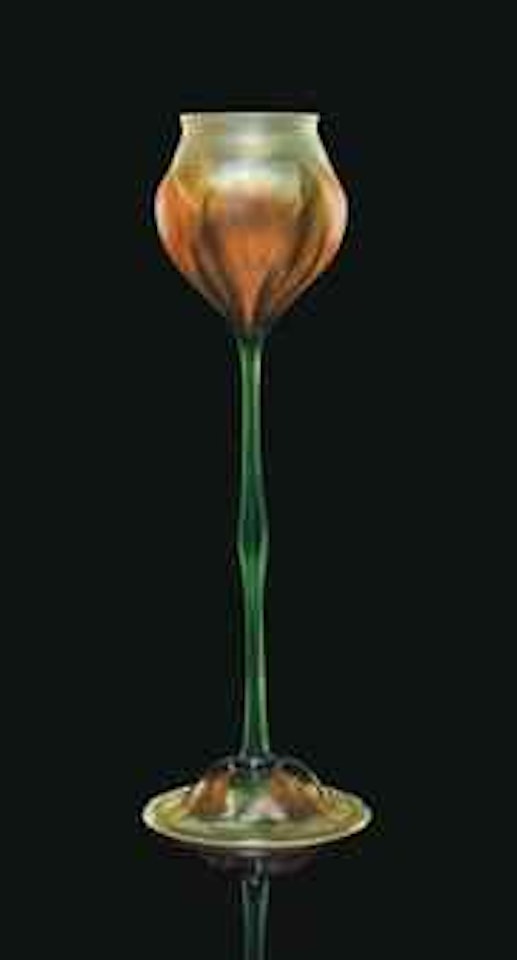 A Floriform vase by Tiffany Studios