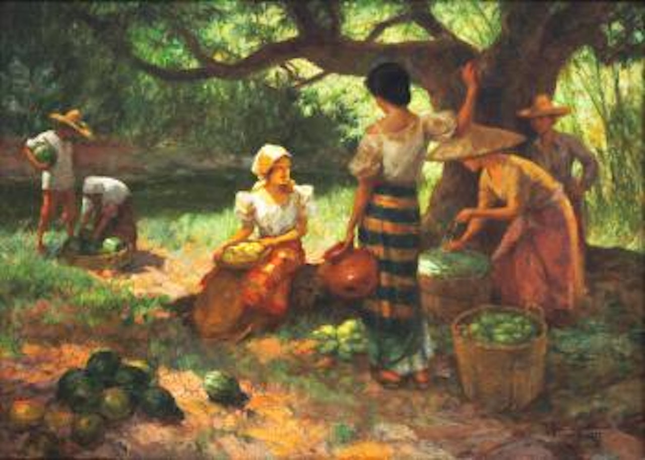 Under the mango tree by Fernando Amorsolo