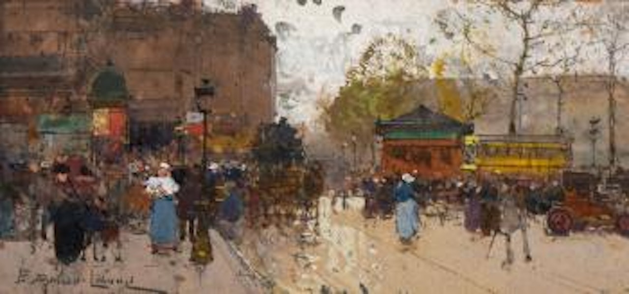 Rue de Paris by Eugene Galien-Laloue