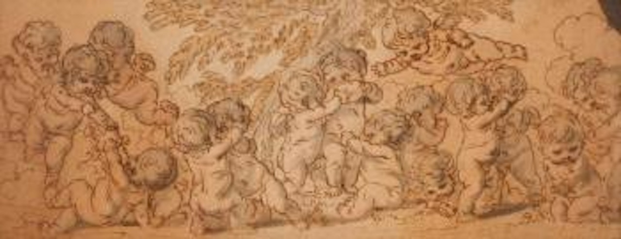 Frise de putti jouant by Louis-Félix de la Rue