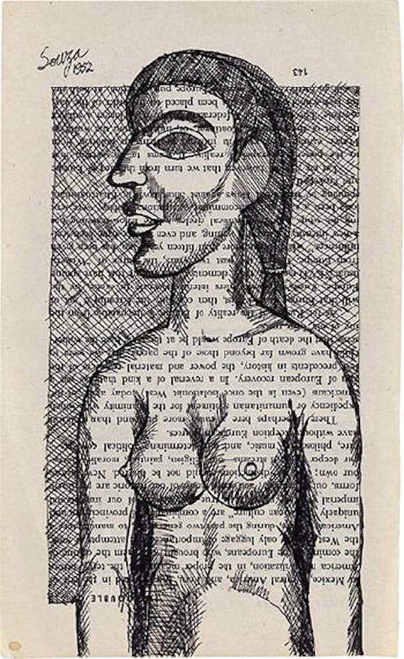 Untitled (Nude in profile) by Francis Newton Souza