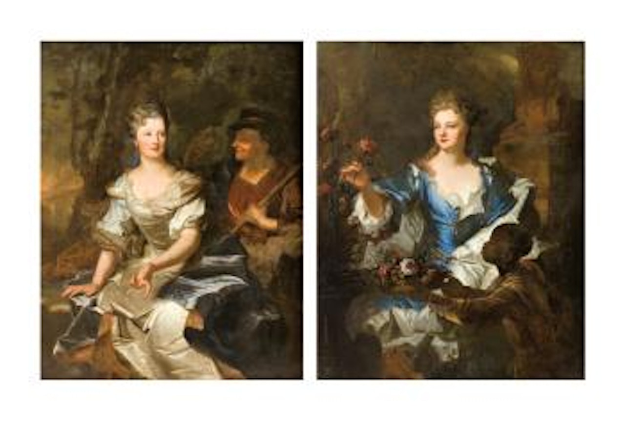 Portrait De Catherine-Maris Le Gendre De Villedieu (1682-1749); Portrait D'Anne Varice De Vallière (V. 1672-1732) by Hyacinthe Rigaud