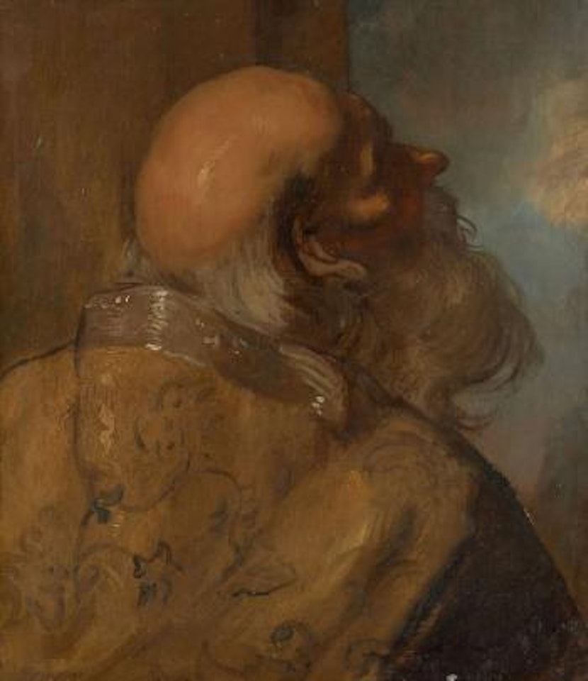 Tête du vieil homme barbu de dos vu de profil by Flemish School by Peter Paul Rubens