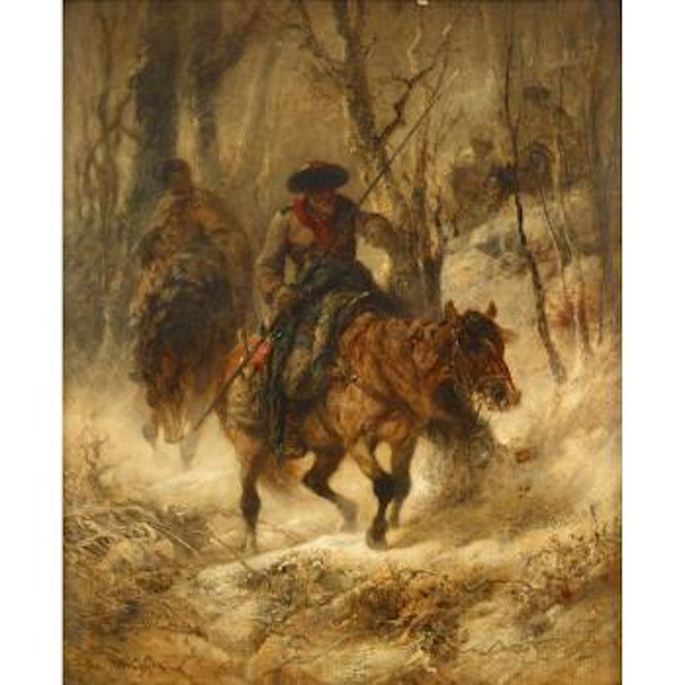 Cossacks on horseback by Adolf Schreyer