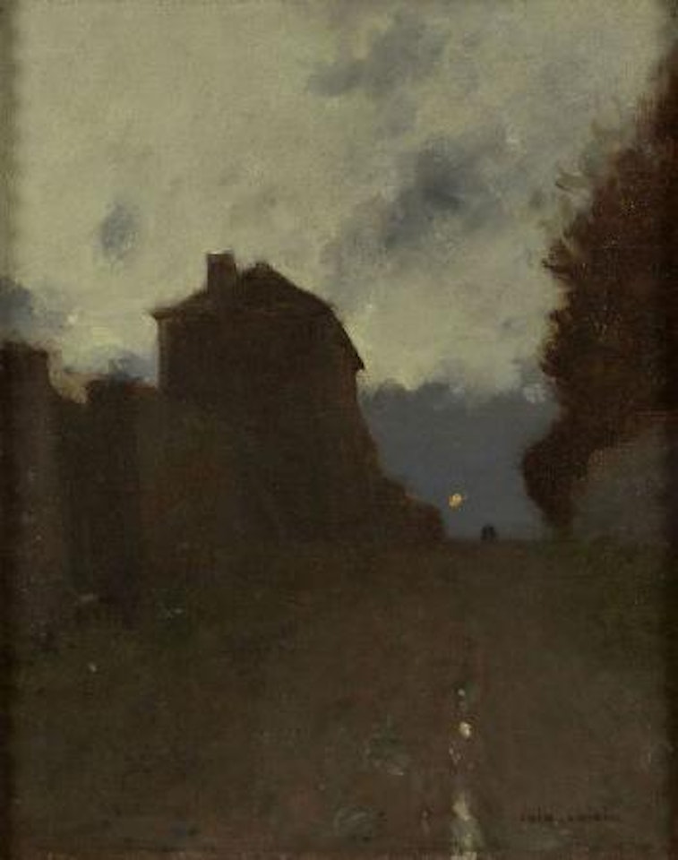 Vue de Montmartre au crépuscule by Luigi Loir