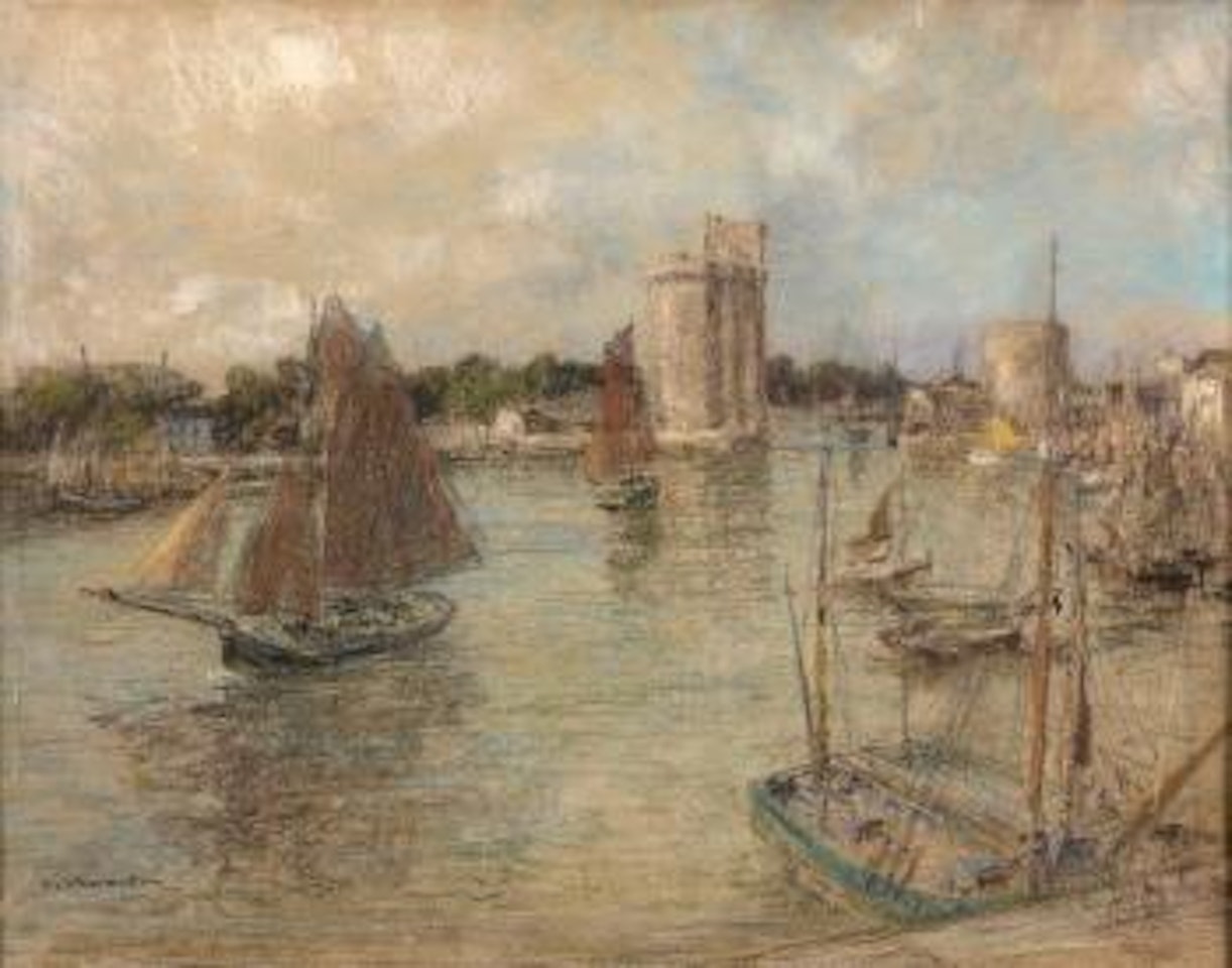 Vue prise à la Rochelle by Léon Augustin Lhermitte