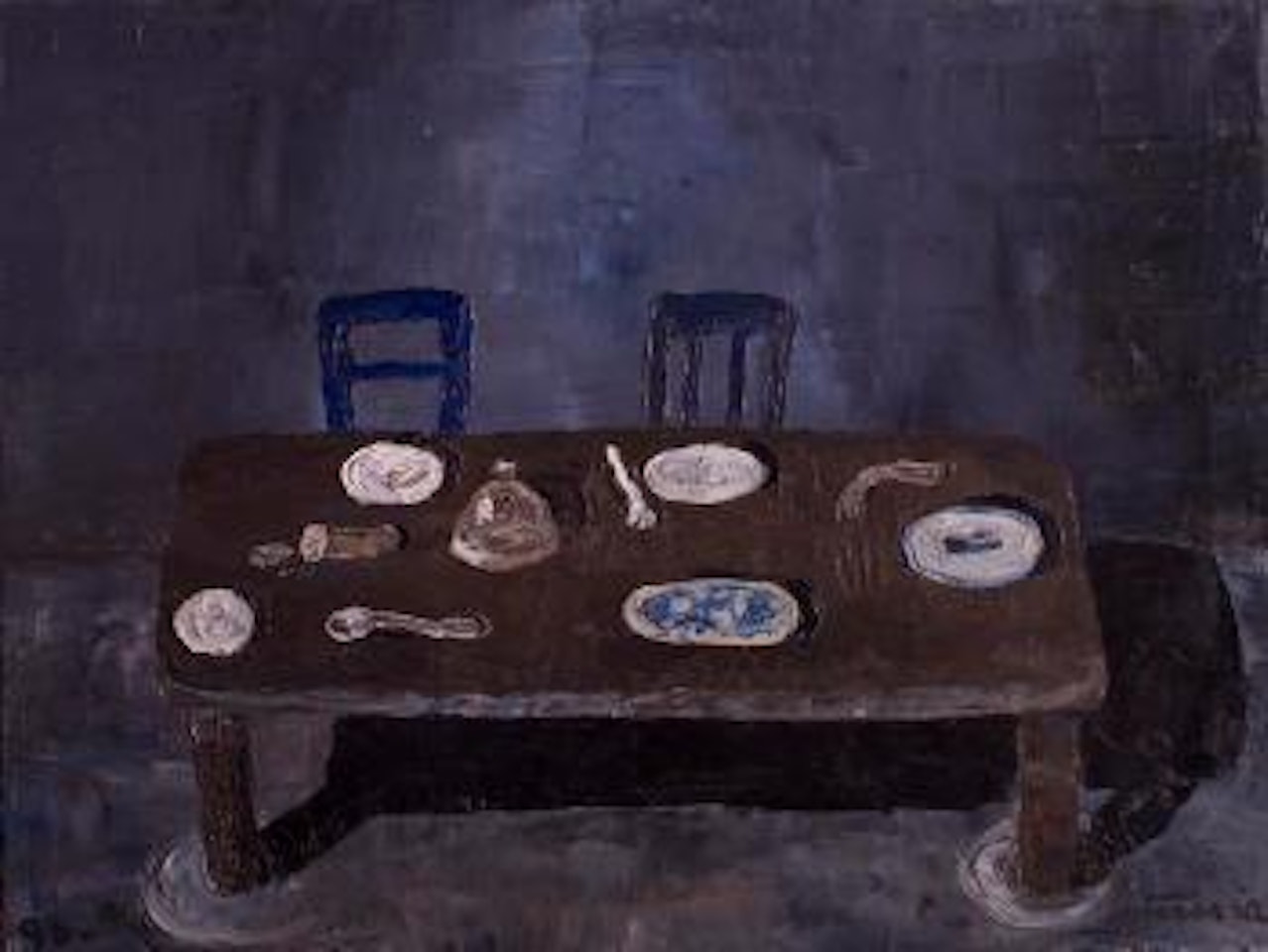 Table with two chairs by Ignacio Iturria