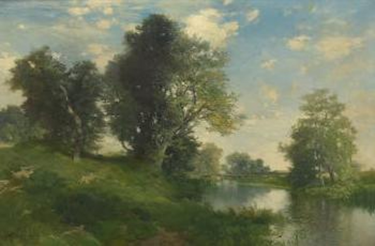 Stream with Trees by Thomas Moran