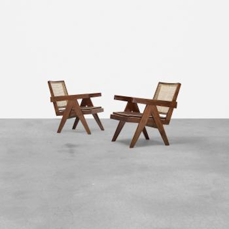 Easy armchairs from Chandigarh by Pierre Jeanneret