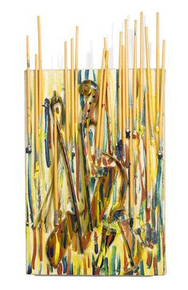 Violin Movement with Paint Brushes by Arman