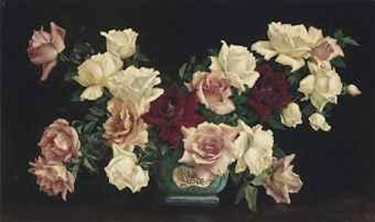 Red, white and pink roses by Irene Klestova