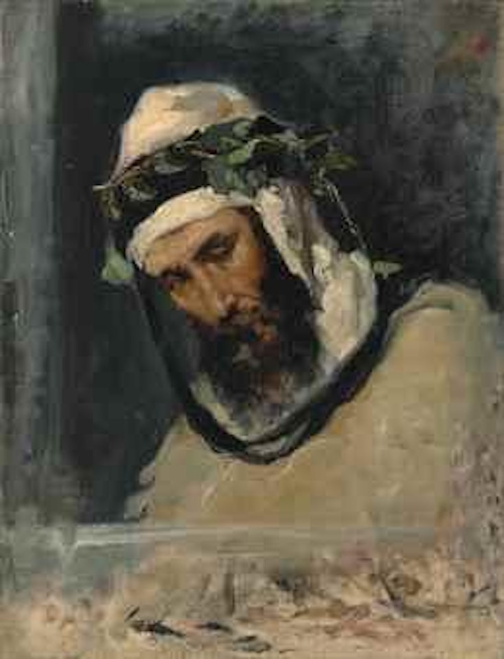 Unfinished portrait of a man by Russian School
